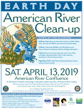 Earth Day American River Clean Up – April 13!