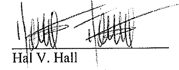 Hal Hall's Signature