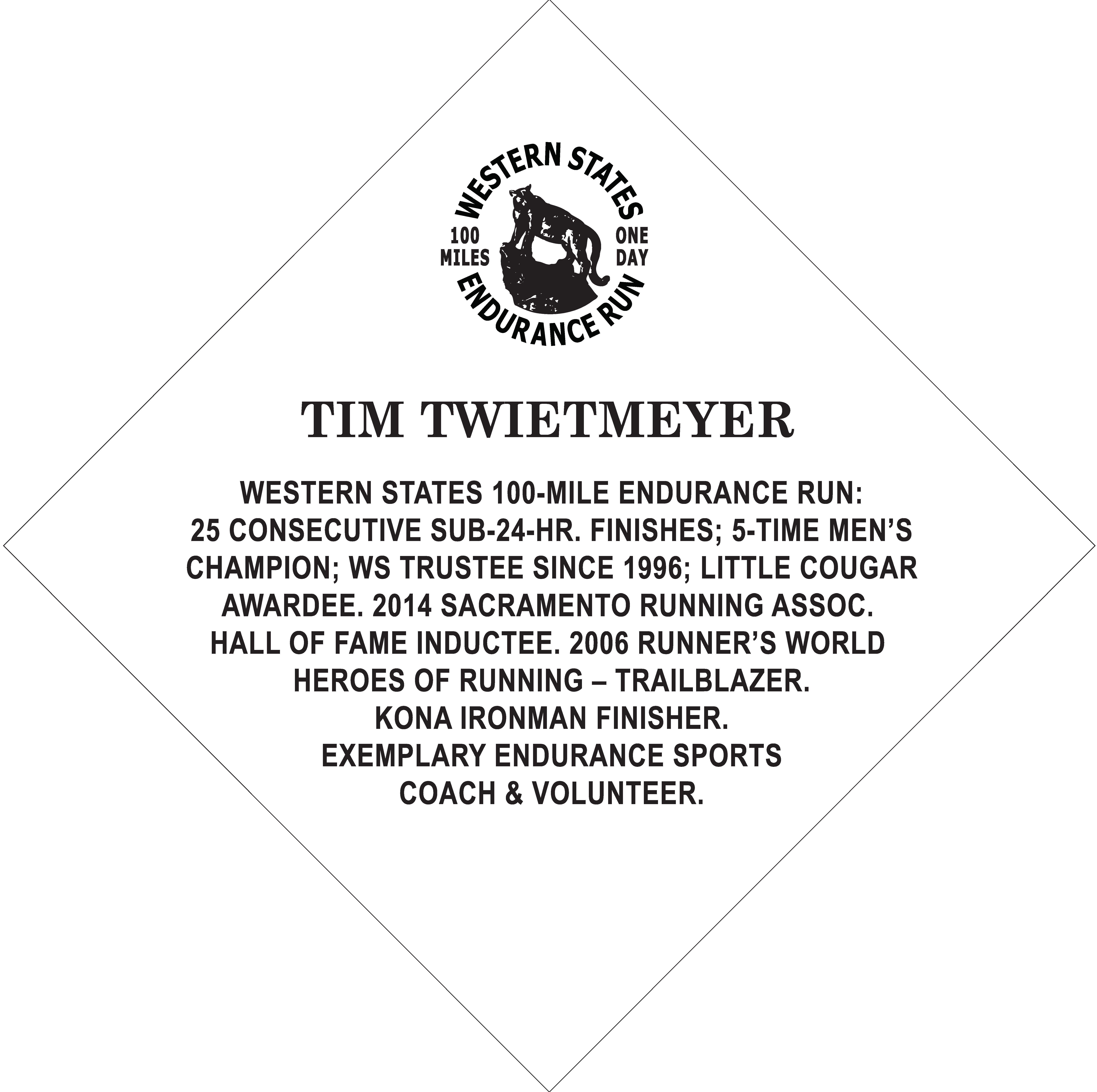Tim Twietmeyer Commemorative Tile