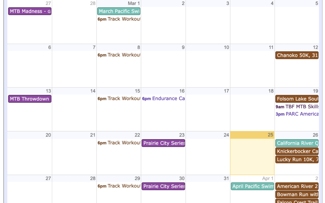 Massive Updates Made to the Endurance Capital’s Calendar!