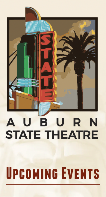 Auburn State Theater logo with Coming Events